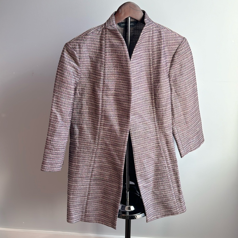 Ming Wang metallic unlined blazer size L